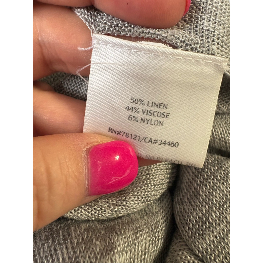 Eileen Fisher Linen Blend Open Cardigan - Picture 3 of 3